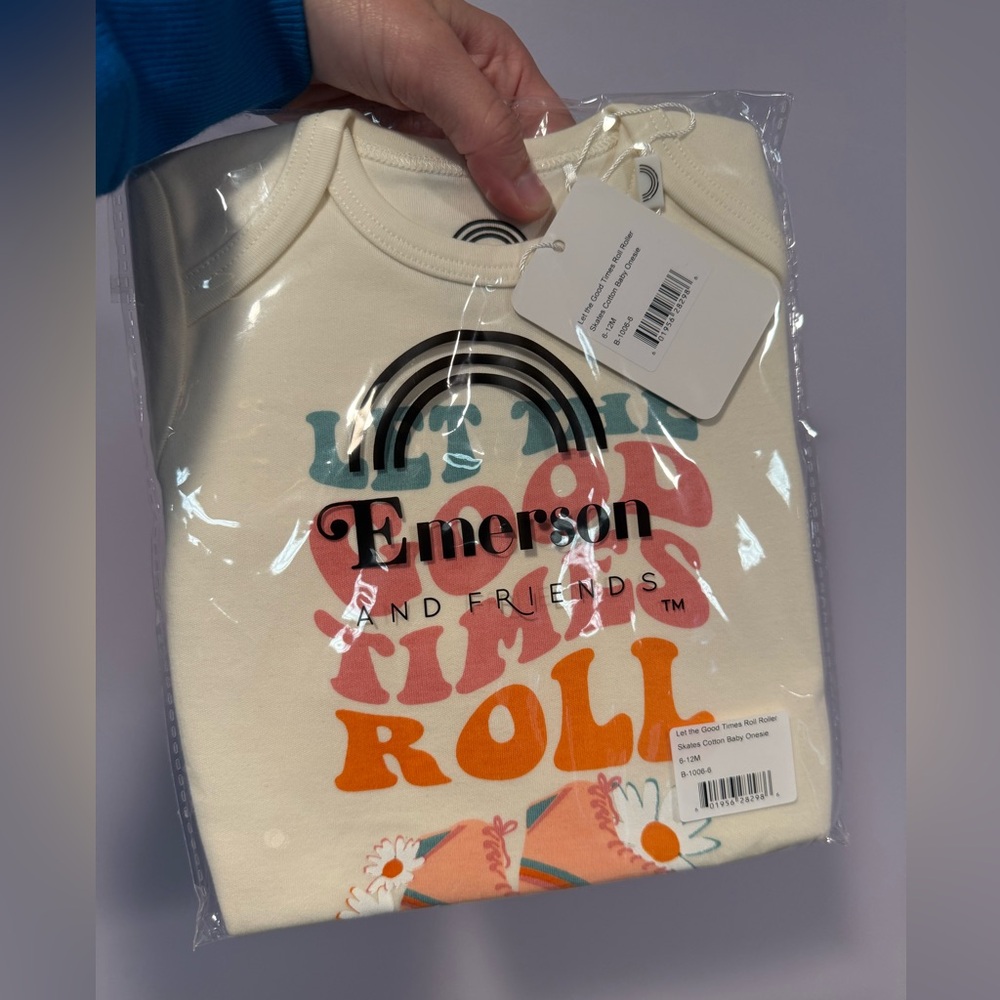 NWT Let the Good times roll ringer‎ onesie from Emerson and Friends